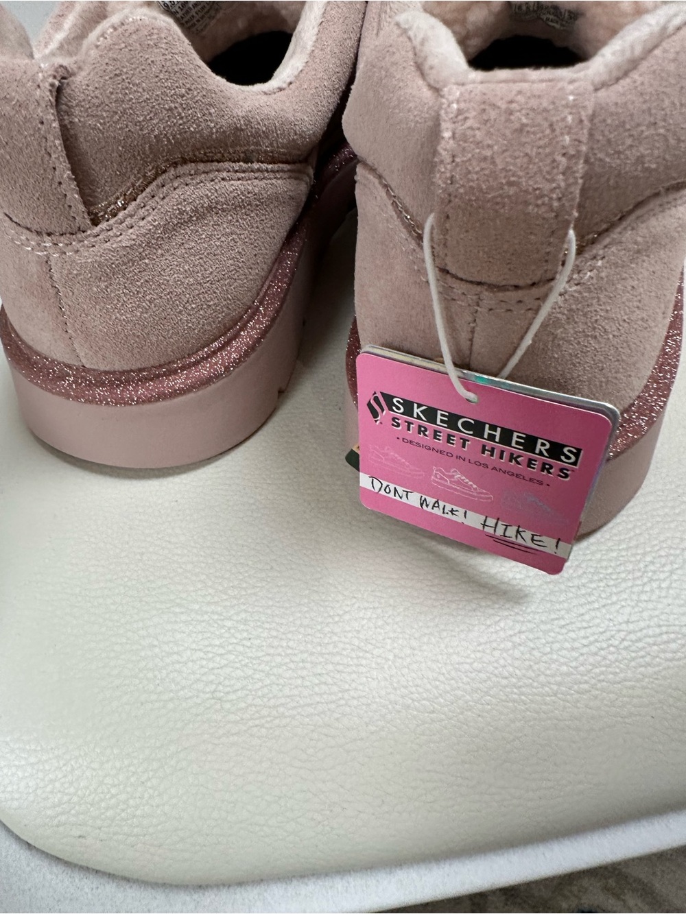 Skechers Street Hikers Retrograde Pink Suede Glitter Sneakers Women’s 9.5 - Picture 3 of 8